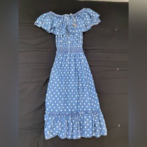 Pink Blush Polka Dot Maxi Dress